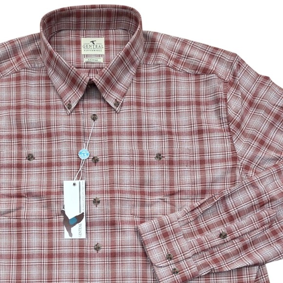 GenTeal Performance Other - NEW GenTeal Performance Long Sleeve Flannel Shirt Rosewood Plaid Mens XXL